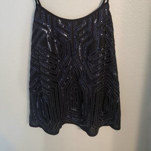 Express Black Sequenced  Party Tank Top